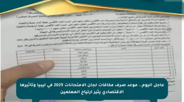 عاجل اليوم.. موعد صرف مكافآت لجان الامتحانات 2025 في ليبيا وتأثيرها الاقتصادي يثير ارتياح المعلمين
